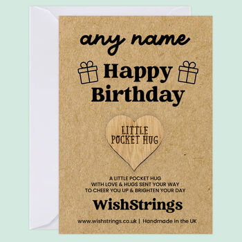 Personalised Pocket Hug – Happy Birthday Token, 2 of 6