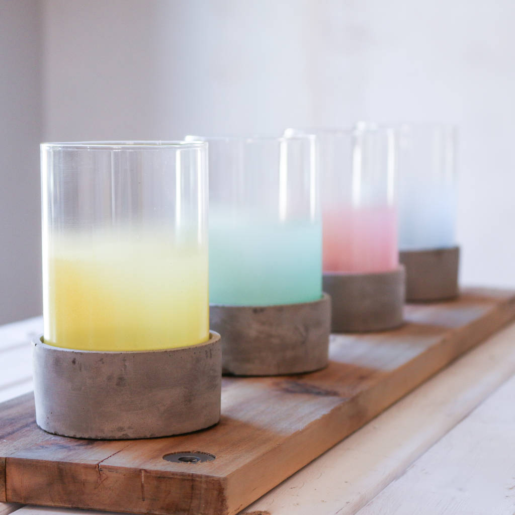 Cement Candle Holder, Four Colours By Bonnie and Bell
