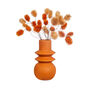 Terracotta Orange Abstract Totem Vase, thumbnail 3 of 3