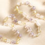 Pastel Semi Precious Stone Beaded Necklace In Gold, thumbnail 2 of 4