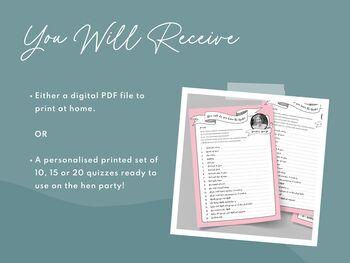 Personalised Hen Party Quiz, 5 of 7