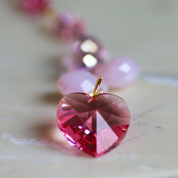 Charming Pink Heart Pendant Christmas Tree Decoration, 5 of 5