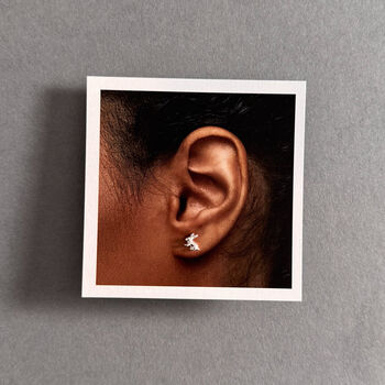 Happy Christmas Sterling Silver Bunny Earrings, 2 of 4