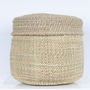 Milulu Grass Natural Lidded Storage Basket, thumbnail 3 of 8