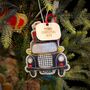 Personalised Beaded Black Cab Taxi Bauble, thumbnail 1 of 2