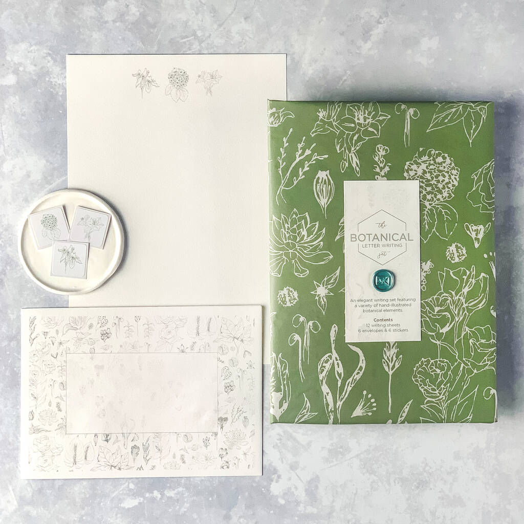 The Botanical Collection Letter Writing Set By Sleepy Bee Studio