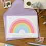 New Baby Pastel Rainbow Card, thumbnail 1 of 6