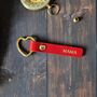 Handmade Leather Personalised Keyring Gift, thumbnail 8 of 8