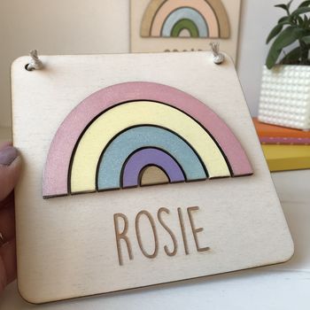 Personalised Rainbow Name Sign, 3 of 8