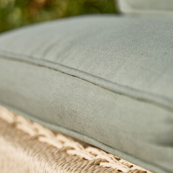Set Of Two Olive Green Seat Cushions With Ties, 3 of 4