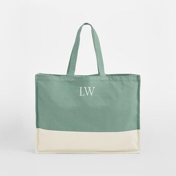 Personalised Contrast Custom Tote Classic Shopper Bag, 5 of 8