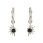 Total Eclipse Gemstone Hoops Silver, thumbnail 3 of 8