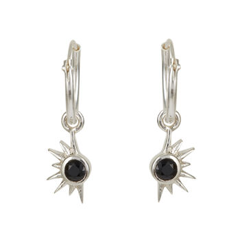 Total Eclipse Gemstone Hoops Silver, 3 of 8