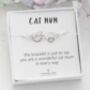 Cat Mum Gift Idea, Sterling Silver Cat Mum Bracelet, Cat Lover Gift, thumbnail 1 of 10