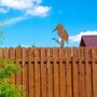 Metal Kingfisher Bird, Water Bird Garden Fence Topper, thumbnail 1 of 10