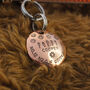 Dog ID Tag. Personalised Domed Copper Disc With Flowers, thumbnail 10 of 10
