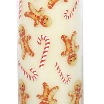 Candy Cane Warm Gingerbread Tube Candle, 2 of 2