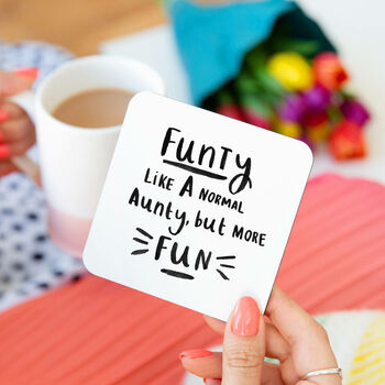 'Funty, Like A Normal Aunty But More Fun' Aunty Mug, 4 of 8