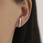 Minimalist Earlobe Cuff Earring In Sterling Silver, thumbnail 1 of 12