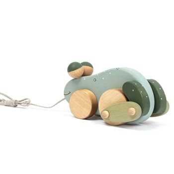 Wooden Pull Along Toy Frog, 2 of 7