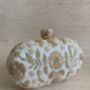 Off White Raw Silk Oval Clutch Bag, thumbnail 1 of 10