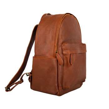 Personalised Brown Leather 16 Inch Macbook Backpack, 6 of 11