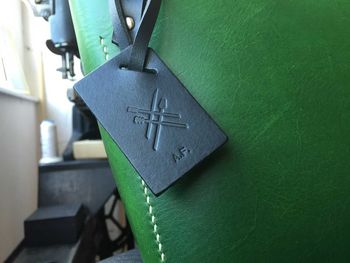 Tea Leather Handbag With Personalised Tag, 11 of 11