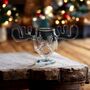 Christmas Reindeer Head Drinking Glass, thumbnail 9 of 11