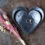 11th Anniversary Steel Hearts Dish Set, Couples Gift, thumbnail 1 of 11