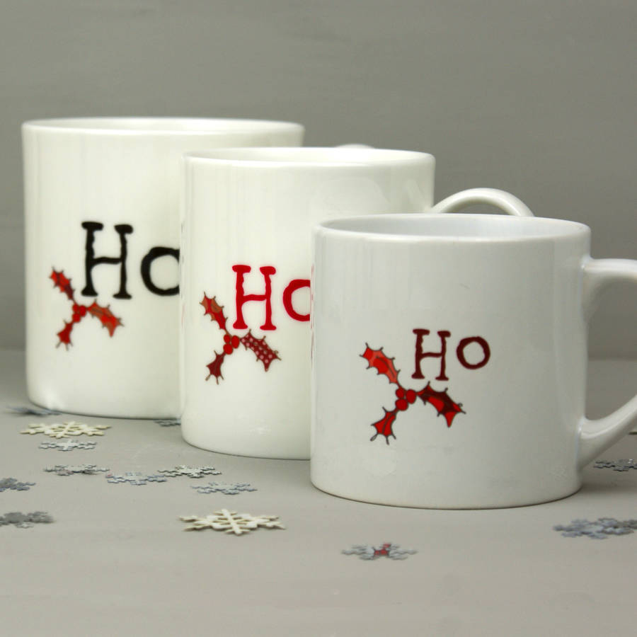 personalised family set of christmas mugs by molly mae