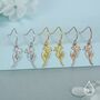 Sterling Silver Lily Flower Drop Earrings, thumbnail 5 of 11