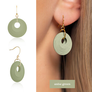 Layered Circular Earrings | Six Colours Available, 3 of 9