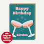 Personalised Happy Birthday Cheers To You Card, With Optional Video Message, thumbnail 1 of 5