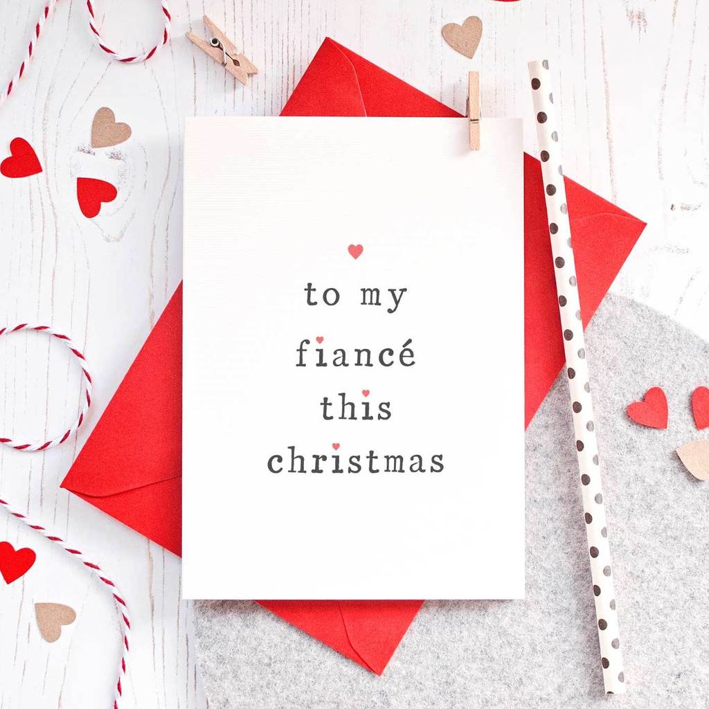 'To My Fiancé Or Fiancée' Christmas Card, 1 of 5