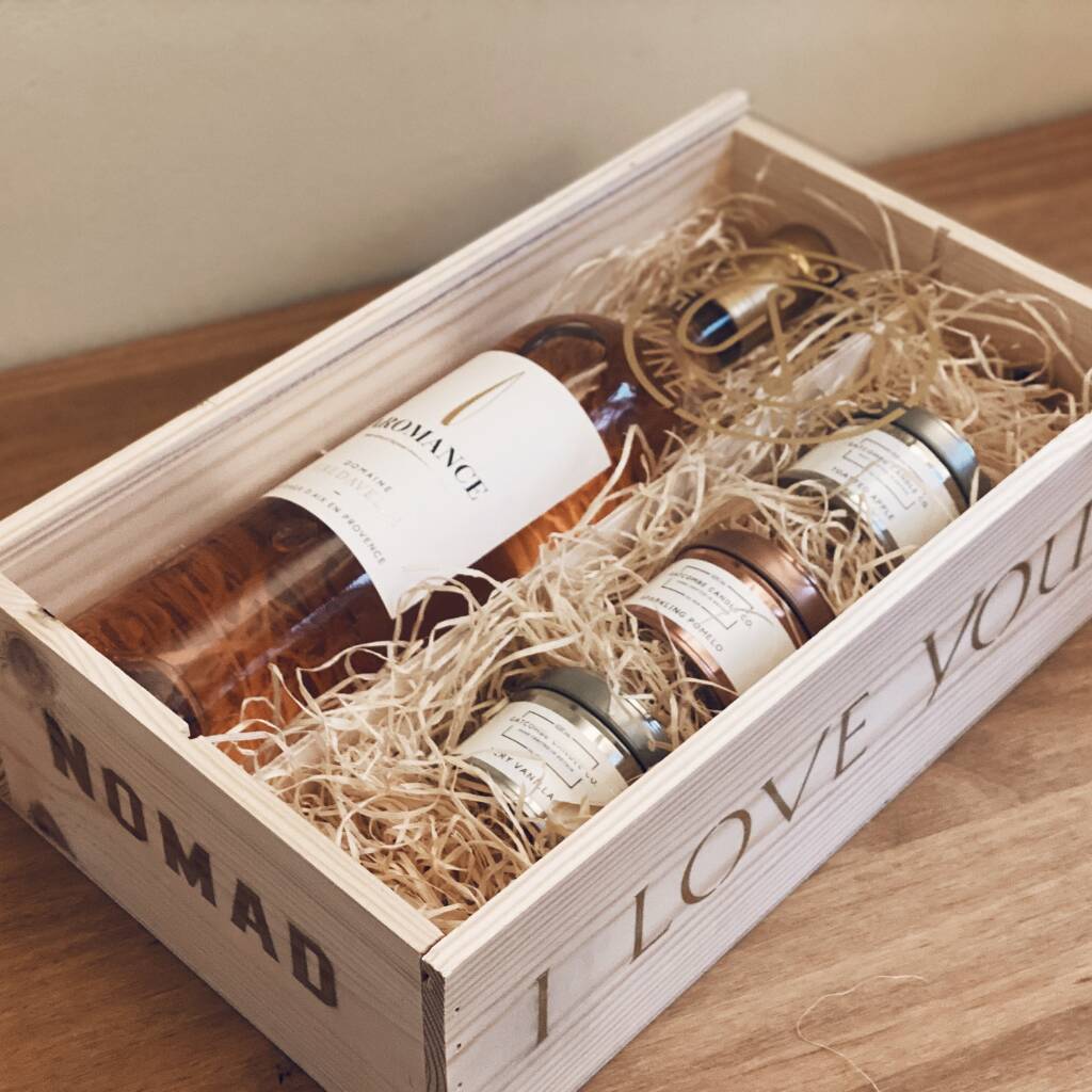 Personalised Wine And Candles Hamper By Nomad Wine