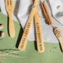 Personalised Bamboo Hands Salad Servers, thumbnail 2 of 5