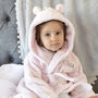 Personalised Pink Baby Dressing Gown With Ears, thumbnail 7 of 12