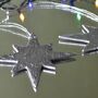 Silver Star Hanging Decoration, Set Of Four, thumbnail 4 of 7