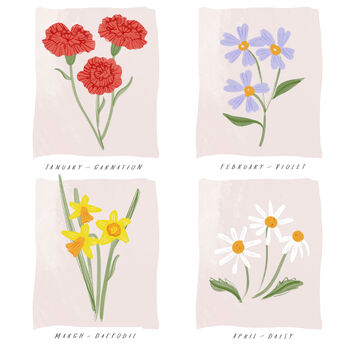 Family Meadow Birth Flower Print, 2 of 4