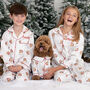 Boy's Personalised Christmas Santa Print Pyjamas, thumbnail 3 of 12