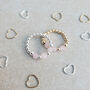 Gold Filled Rose Quartz Stacking Stretch Bead Ring, thumbnail 6 of 9