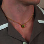 Peridot Cz 18 K Gold Plated Octagon Ball Chain Necklace, thumbnail 5 of 8