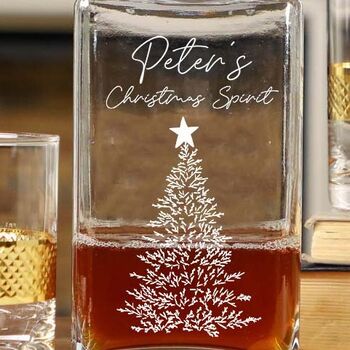 Personalised Christmas Tree Decanter Gift, 3 of 5
