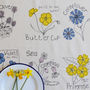 Cornish Wild Flowers Tea Towel, thumbnail 2 of 3