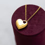 Polished Gold Plated Cut Out Heart Necklace, thumbnail 2 of 11