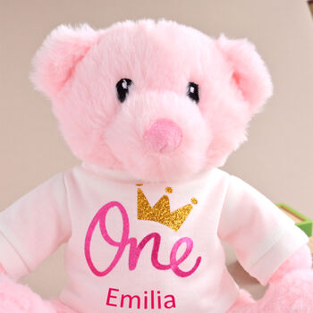 1st Birthday Pink Teddy Bear, 3 of 3