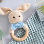Crochet Bunny Teething Rattle, thumbnail 6 of 6