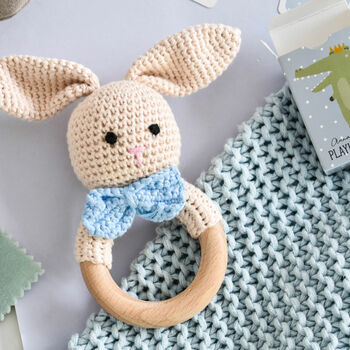 Crochet Bunny Teething Rattle, 6 of 6