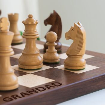 Personalised Luxury Wooden Chess Set, 5 of 5