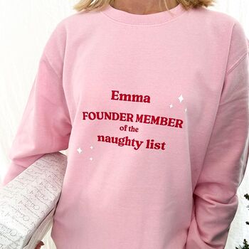 Naughty List Founder Personalised Sweater, 2 of 3